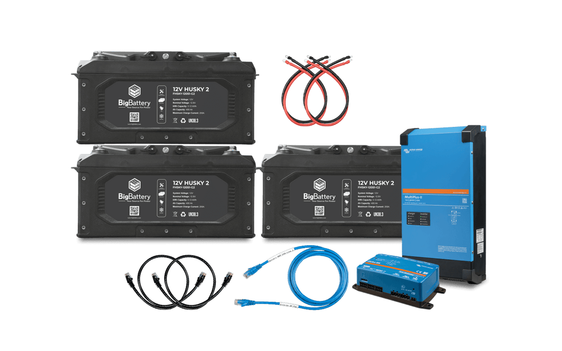 12V 3X HUSKY 2 Lithium Battery KIT – Victron