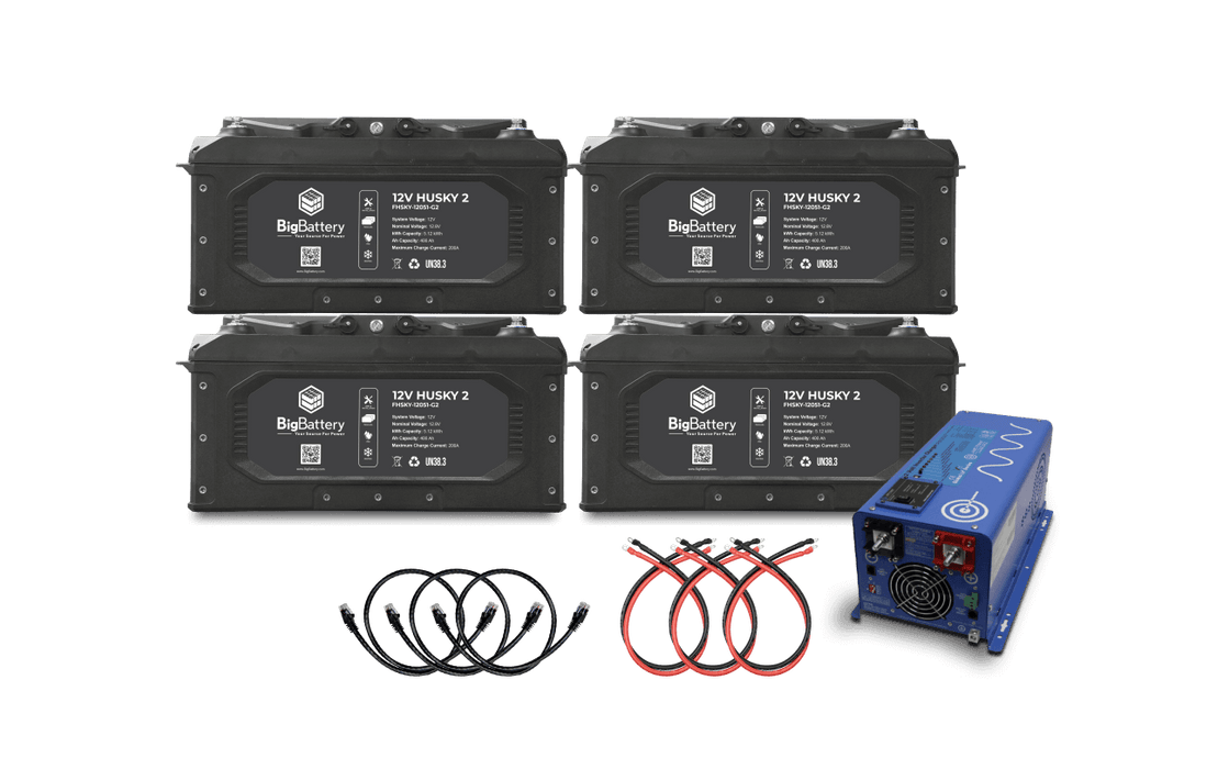 BigBattery 12V 4X HUSKY Lithium Battery 2 KIT – AIMS