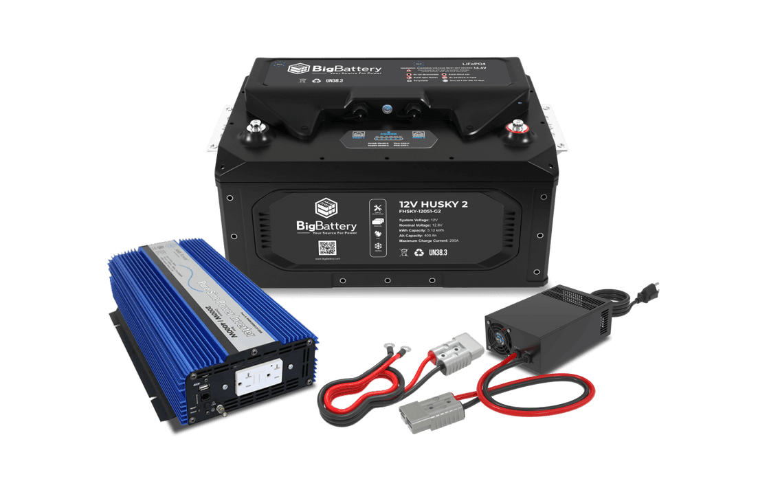 12V 1X HUSKY 2 Lithium Battery INV KIT – AIMS + CHARGER