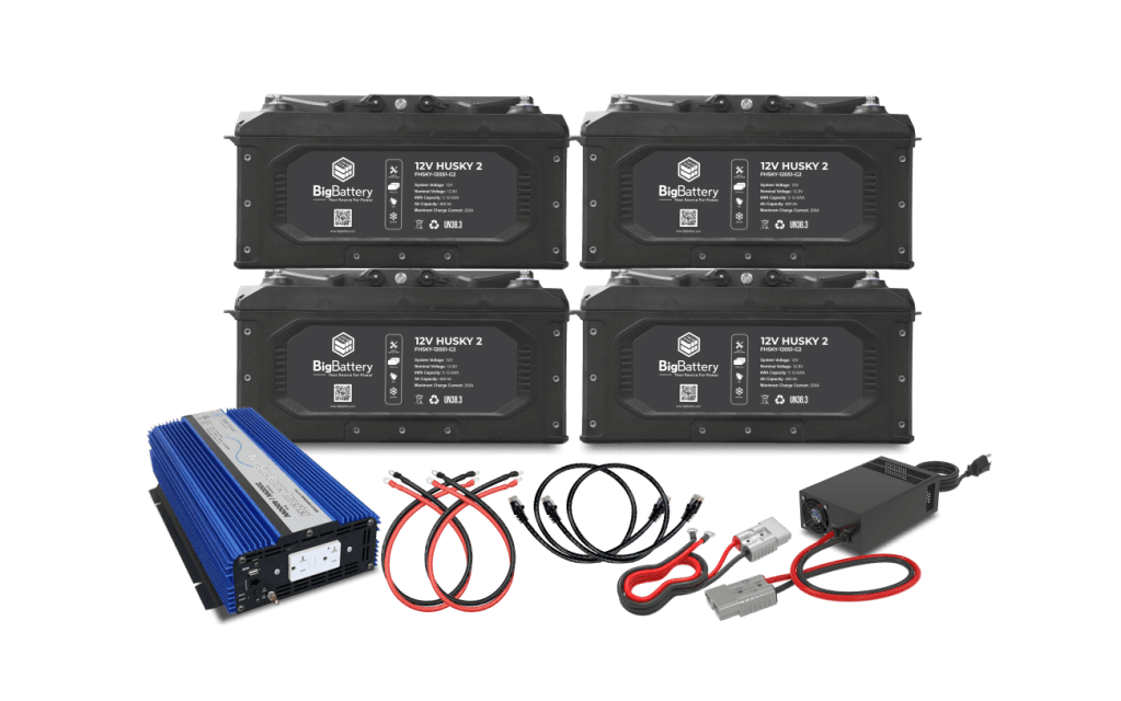 BigBattery 12V 4X HUSKY 2 Lithium Battery KIT – AIMS + CHARGER
