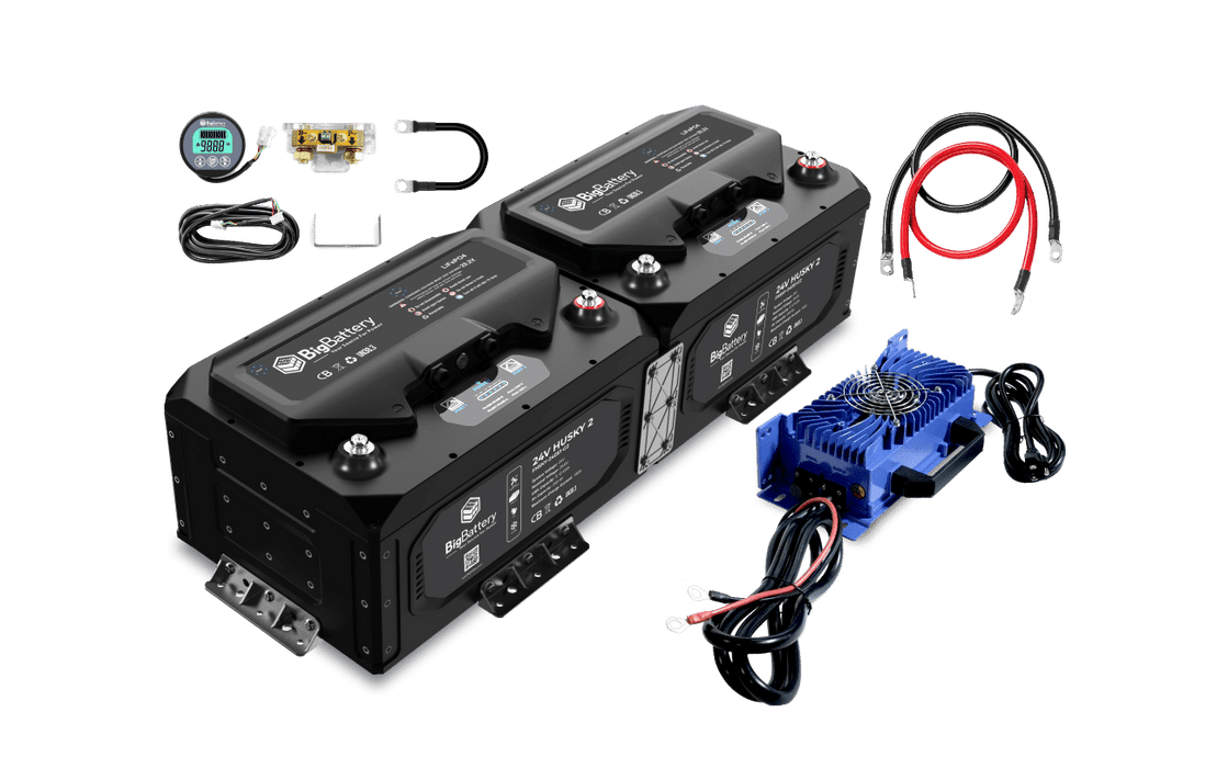 BigBattery 24V 2X HUSKY 2 Lithium Battery INV CHARGER KIT