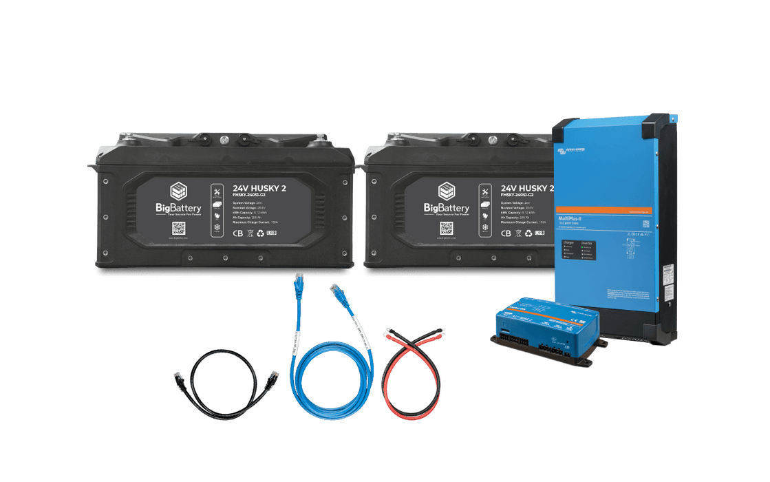 BigBattery 24V 2X HUSKY 2 Lithium Battery KIT – Victron