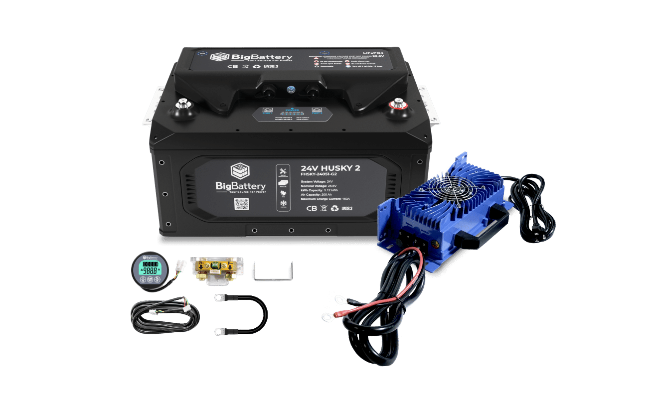 BigBattery 24V HUSKY 2 Lithium Battery INV KIT