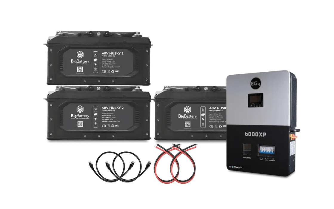 BigBattery 48V 3X HUSKY 2 Lithium Battery KIT – EG4 6K Off-Grid Inverter