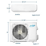 Air-Con Blizzard Series 12,000 BTU 25 SEER Mini Split Air Conditioner | Includes Lineset &amp; Wiring | Inverter Technology | Wi-Fi Ready