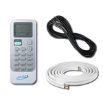 Air-Con Blue Hyper Series 18,000 BTU 21 SEER Hyper Heat Mini Split Air Conditioner | Includes Lineset &amp; Wiring | Inverter Technology | Wi-Fi Ready | Cold Climate Certified