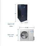 Air-Con SD Premium 36,000 BTU 18 SEER Ducted Central Air Conditioner | 3 Ton Pre-Charged Heat Pump | Inverter Technology | Side-Discharge Design