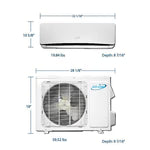 Air-Con Titanium Series 12,000 BTU 18 SEER Ductless Mini Split Air Conditioner &amp; Heat Pump System | 110-120V | Includes Lineset &amp; Wiring | Inverter Technology | Wi-Fi Ready