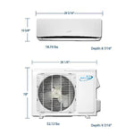 Air-Con Titanium 9,000 BTU 19 SEER Ductless Mini Split Air Conditioner &amp; Heat Pump | 110-120V | Compact, Efficient, Quiet
