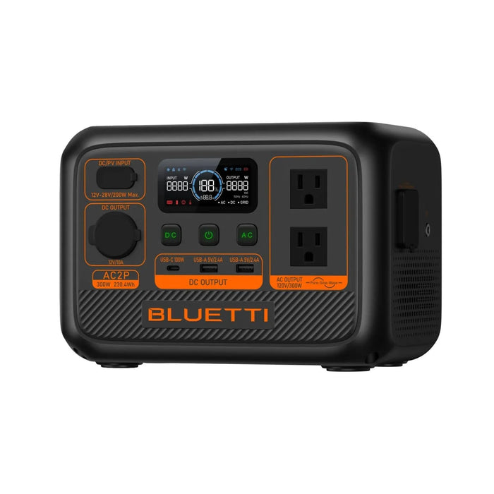 Bluetti AC2P Portable Power Station | 230.4Wh | 600W | 200W Solar Input