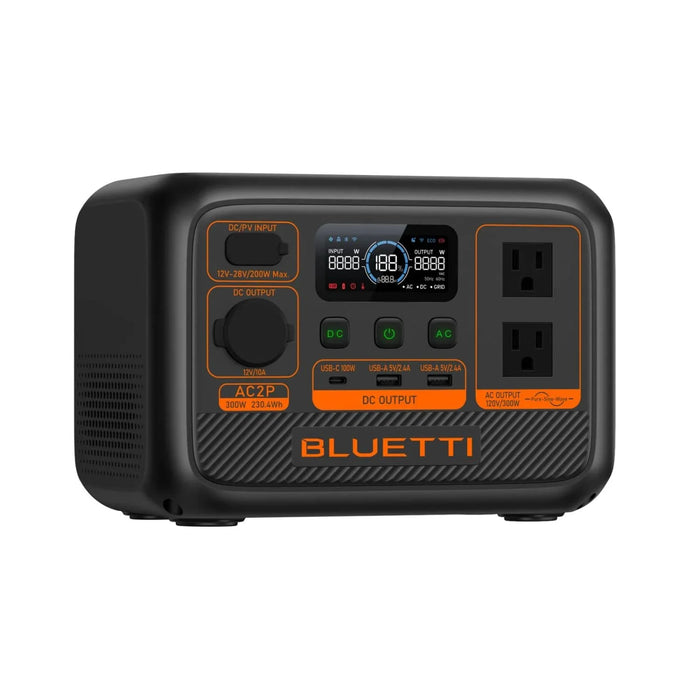 Bluetti AC2P Portable Power Station | 230.4Wh | 600W | 200W Solar Input