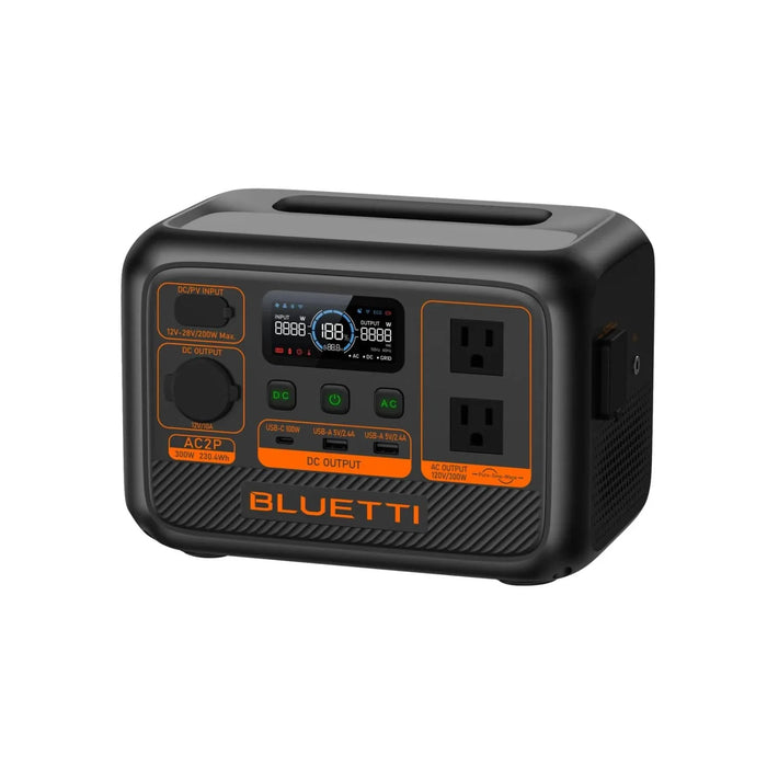 Bluetti AC2P Portable Power Station | 230.4Wh | 600W | 200W Solar Input