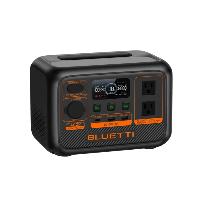 Bluetti AC2P Portable Power Station | 230.4Wh | 600W | 200W Solar Input