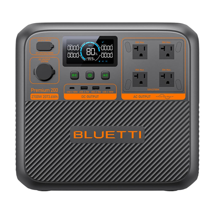 Bluetti Premium 200 V2 Portable Power Station | 2073.6Wh | 3900W | 1000W Solar Input