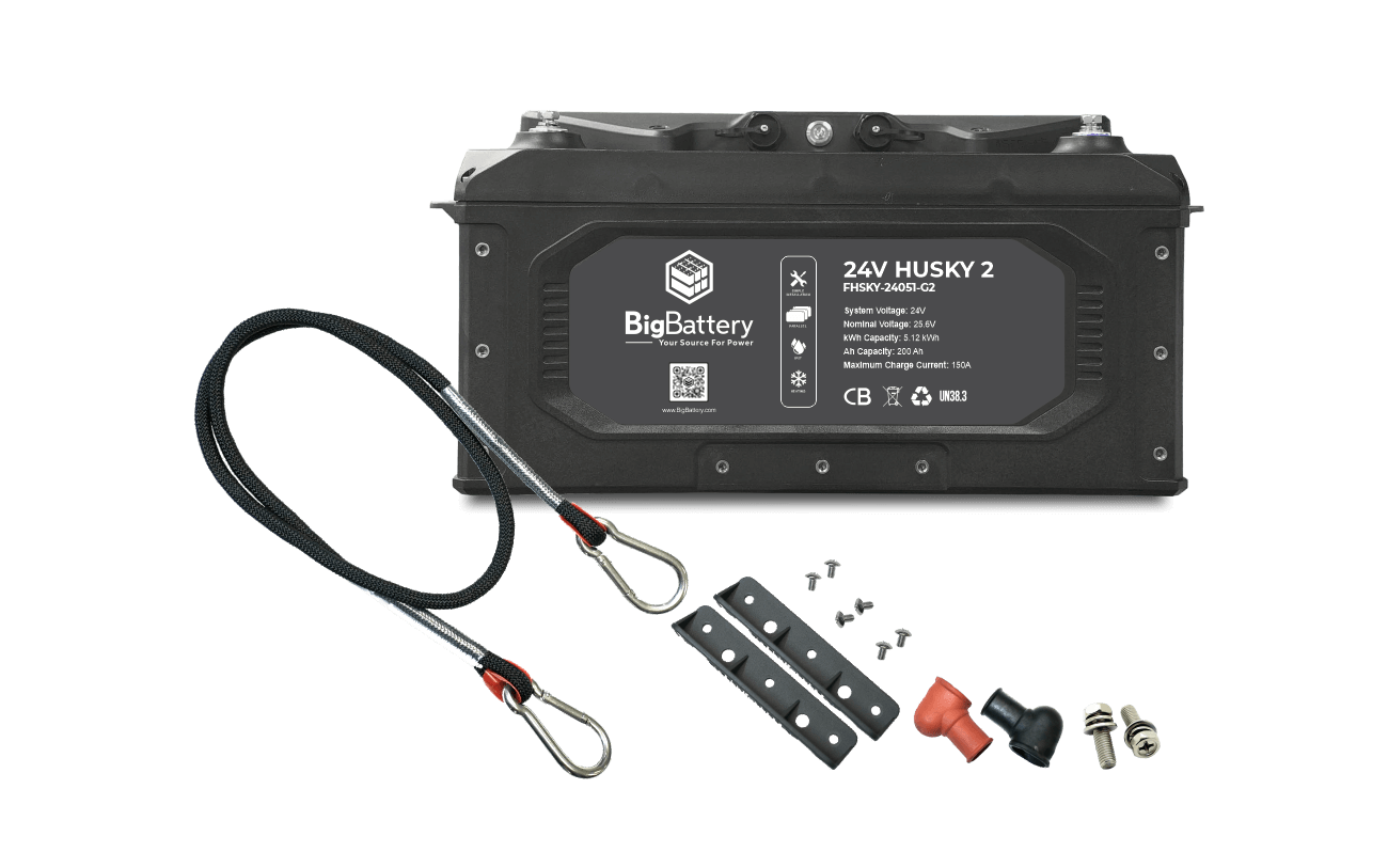 BigBattery 24V HUSKY 2 Lithium Battery INV KIT