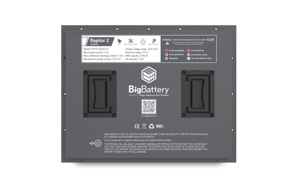 BigBattery 36V RAPTOR 2 Lithium Battery