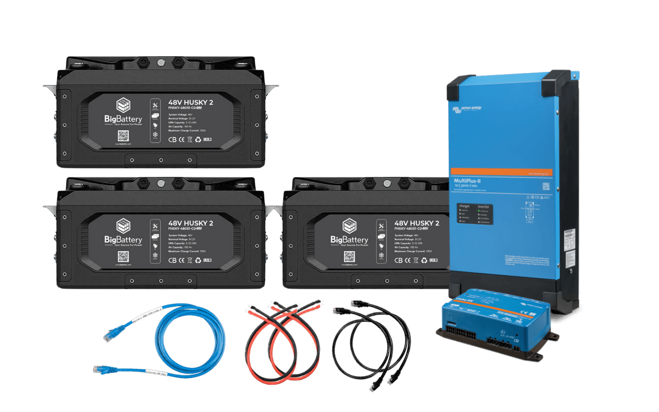BigBattery 3x 48V Husky 2 INV + 5kW Victron Multiplus
