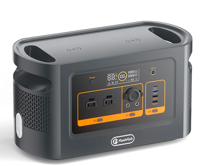 FlashFish QE02D UPS Portable Power Station - 1200W 1008Wh Sine Wave Inverter