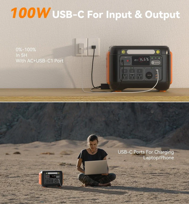 FlashFish A1001 UPS Power Station - 1000W 1002Wh Pure Sine Wave Inverter