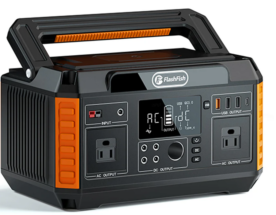 FlashFish P60 Portable Power Station - 560W 520Wh/140400mAh