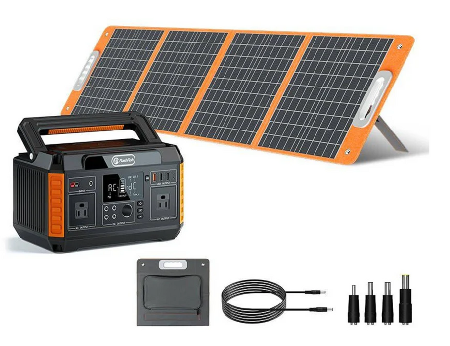 FlashFish P60 Portable Power Station - 560W 520Wh/140400mAh