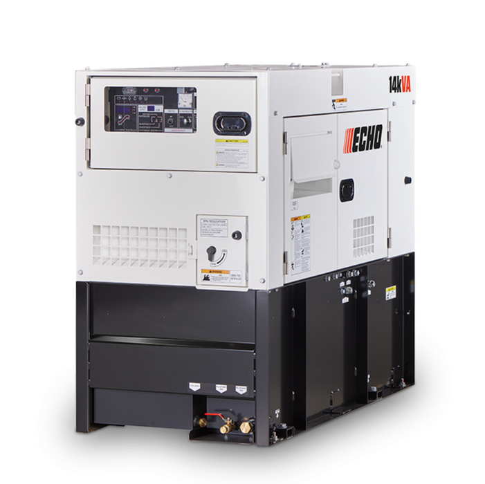 Kubota Powered Diesel Generator - DGK14F, 14.7 kW Standby, 14 kW Prime, Single-Phase, 120-240 Volt, Liquid Cooled, 1800 RPM, 58-60 dBA