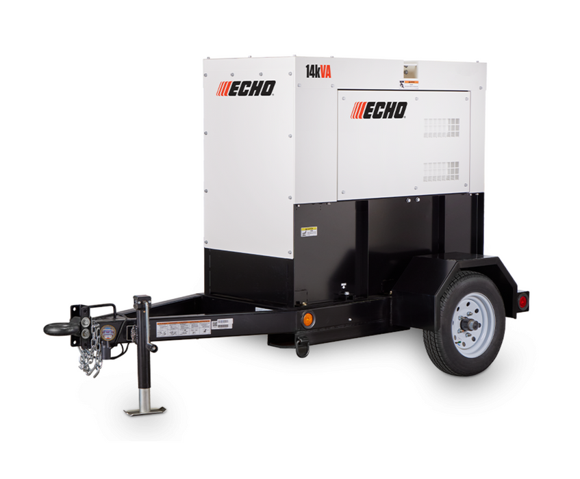 Kubota Powered Diesel Generator - DGK14F, 14.7 kW Standby, 14 kW Prime, Single-Phase, 120-240 Volt, Liquid Cooled, 1800 RPM, 58-60 dBA
