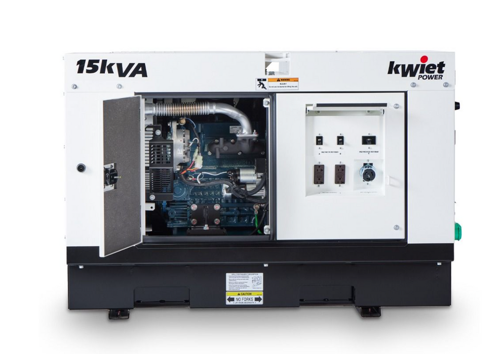Kubota Powered Diesel Generator - DGK15F, 16.5 kW Standby, 15 kW Prime, 1 &amp; 3-Phase, Liquid Cooled, 65-67 dBA