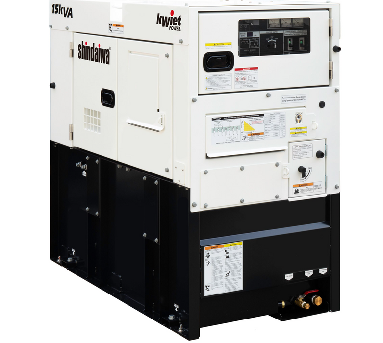 Kubota Powered Diesel Generator - DGK15FL, 13.2 kW Standby, 12 kW Prime, 1 &amp; 3-Phase, Liquid Cooled, 65-67 dBA, 60 Gal Tank