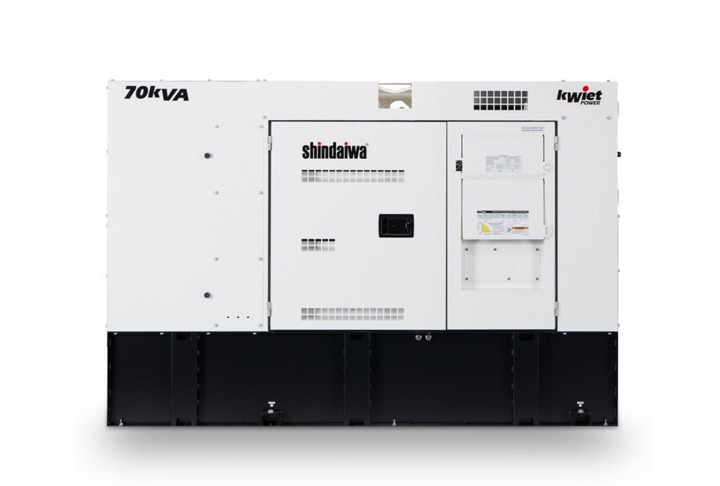Isuzu Powered Diesel Generator - DGK70F, 61.6 kW Standby, 56 kW Prime, 1 &amp; 3-Phase, 61-62 dBA