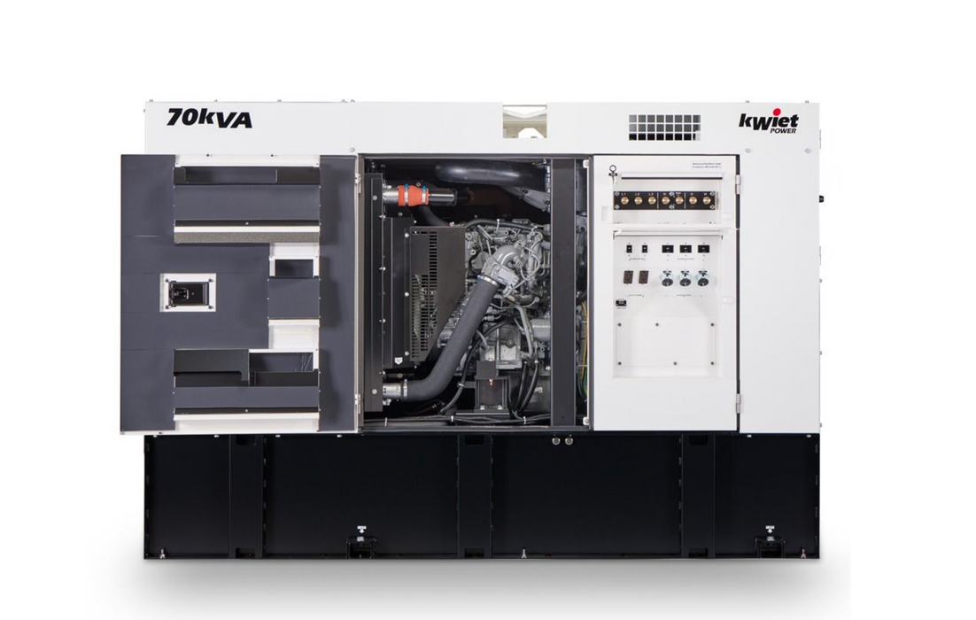 Isuzu Powered Diesel Generator - DGK70F, 61.6 kW Standby, 56 kW Prime, 1 &amp; 3-Phase, 61-62 dBA