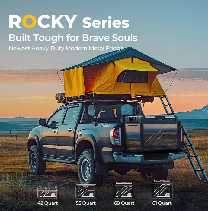 BougeRV Rocky 55QT Dual Zone 12V Portable Fridge
