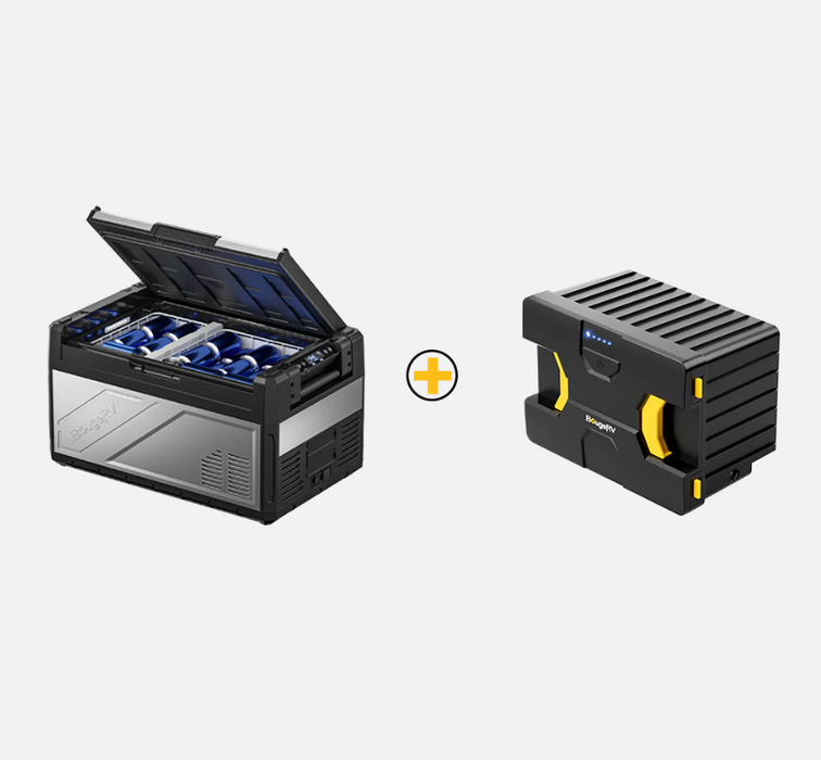 BougeRV Rocky 55QT Dual Zone 12V Portable Fridge