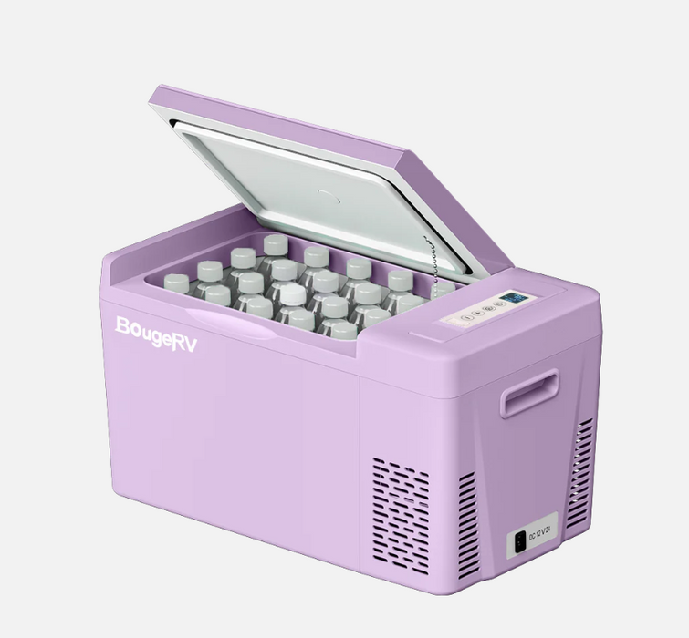 BougeRV 12V 23 Quart Colorful Purple Portable Fridge