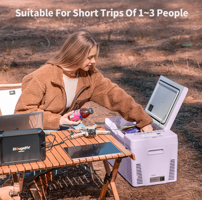 BougeRV 12V 23 Quart Colorful Purple Portable Fridge