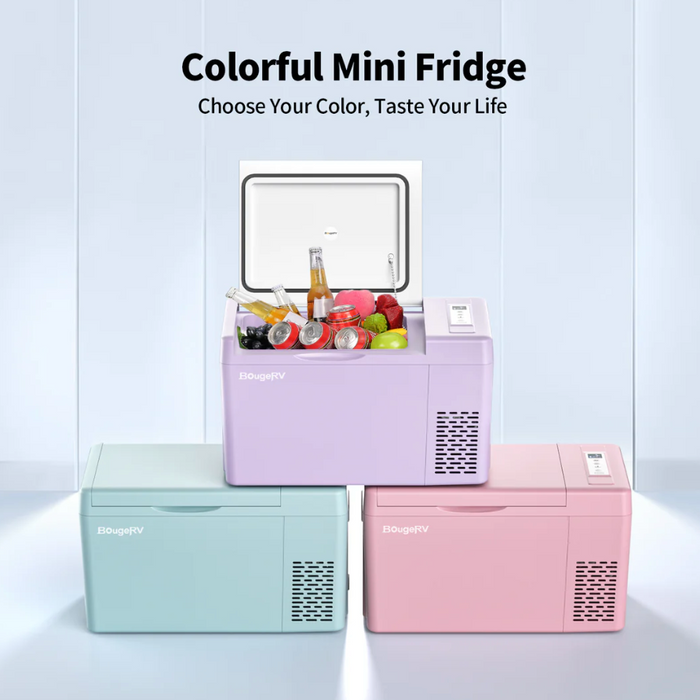BougeRV 12V 23 Quart Colorful Purple Portable Fridge