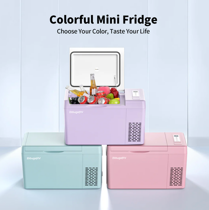 BougeRV 12V 23 Quart Colorful Mint Green Portable Fridge