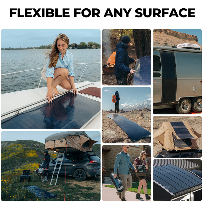BougeRV Yuma 100W CIGS Thin-film Flexible Solar Panel with Tape (Compact Version)