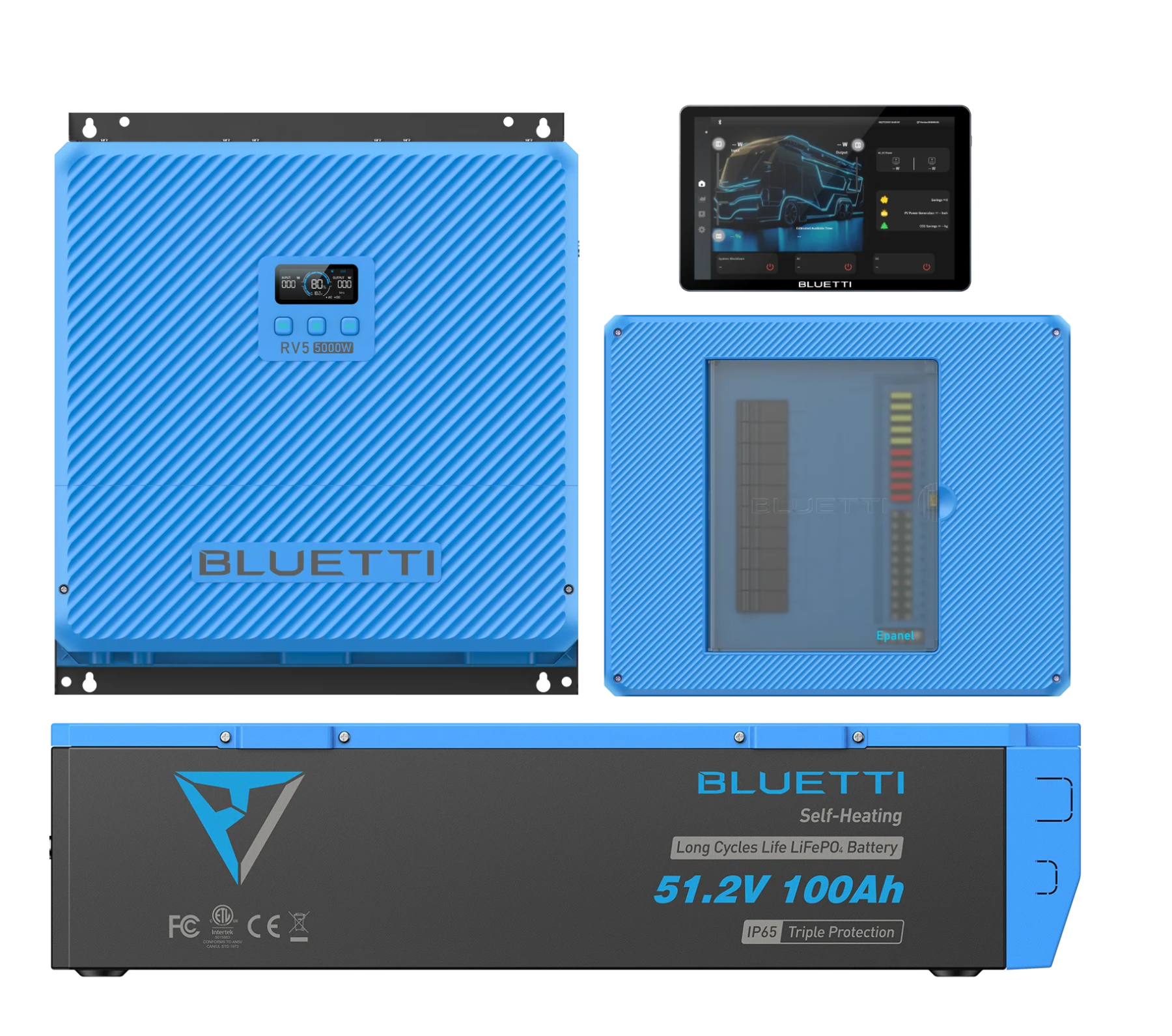 BLUETTI RV5 + B4810 + Epanel + Epad Power Bundle