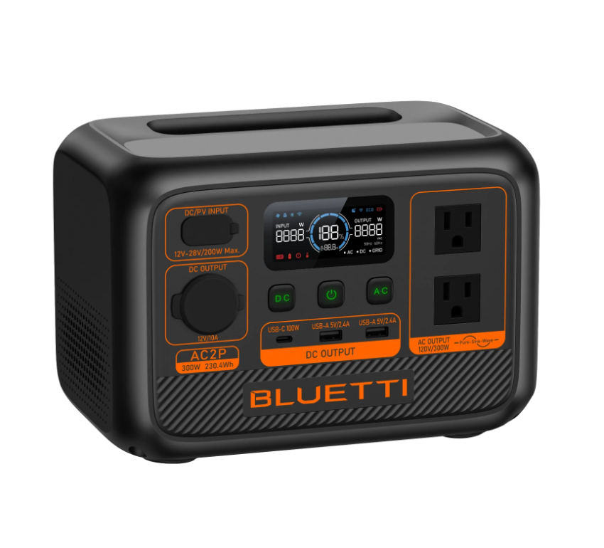 BLUETTI AC2P Portable Power Station + SP100L Solar Generator Kit