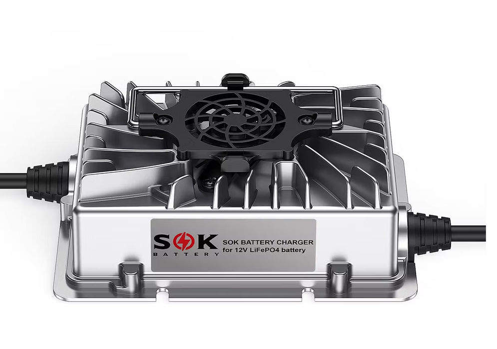 SOK Battery SK12V20A 12V LiFePO4 Battery Charger – Smart Charging for 12V Lithium Batteries