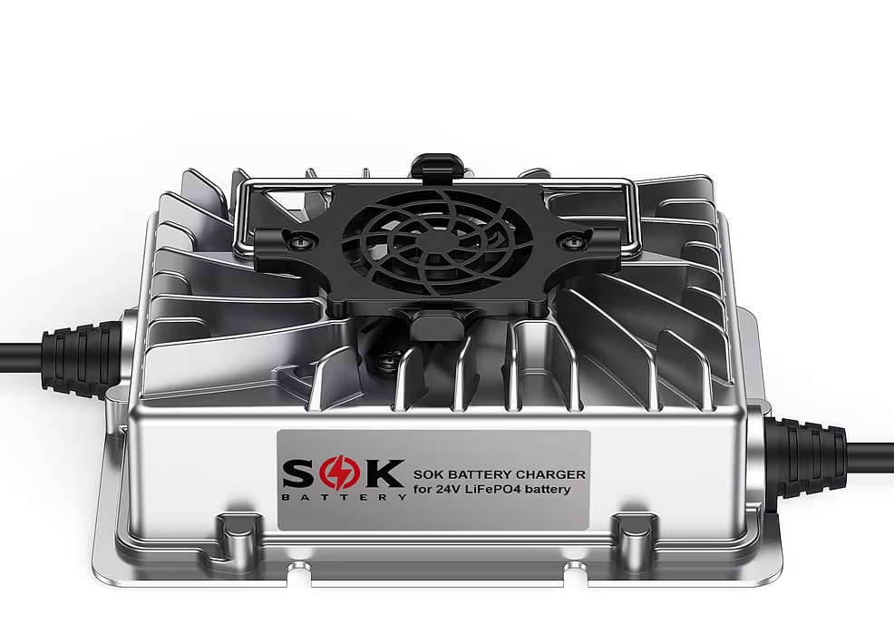 SOK Battery SK24V10A 24V LiFePO4 Battery Charger – Smart Charging for 24V Lithium Batteries