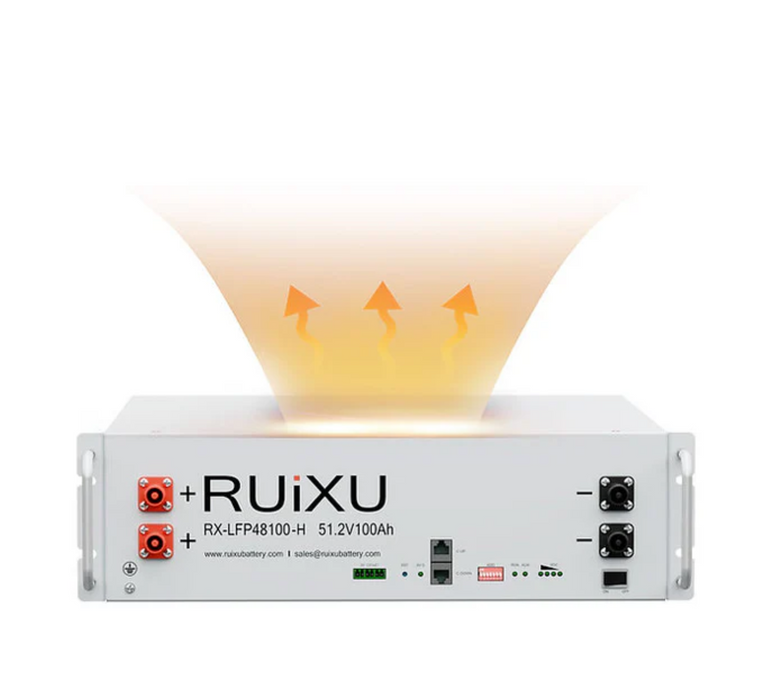 RUiXU RX-LFP48100-H 48V 100Ah Self-Heating LiFePO4 Rack Battery