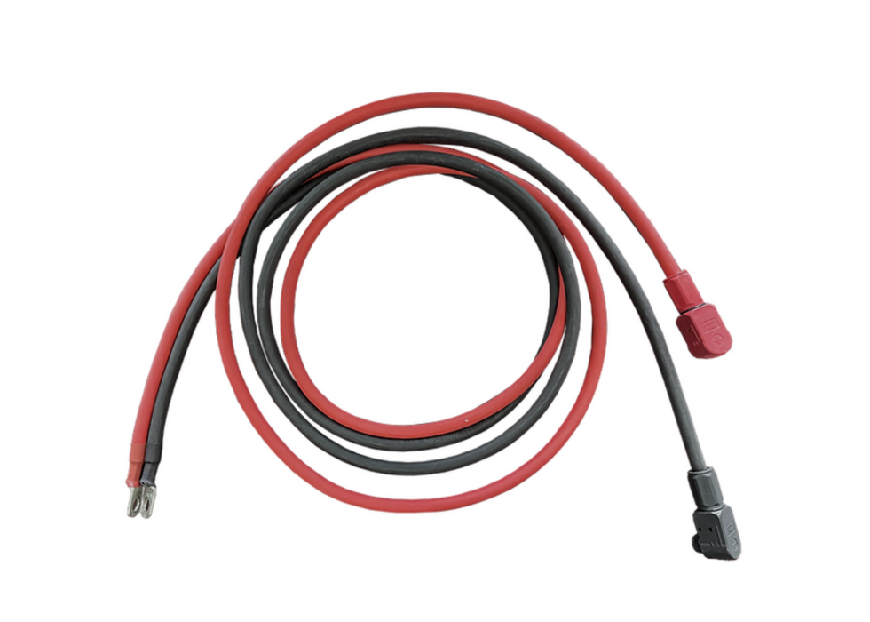 RUiXU 4AWG Battery Cable – 5/16" Lugs & Pluggable Connector (S200-200CM)