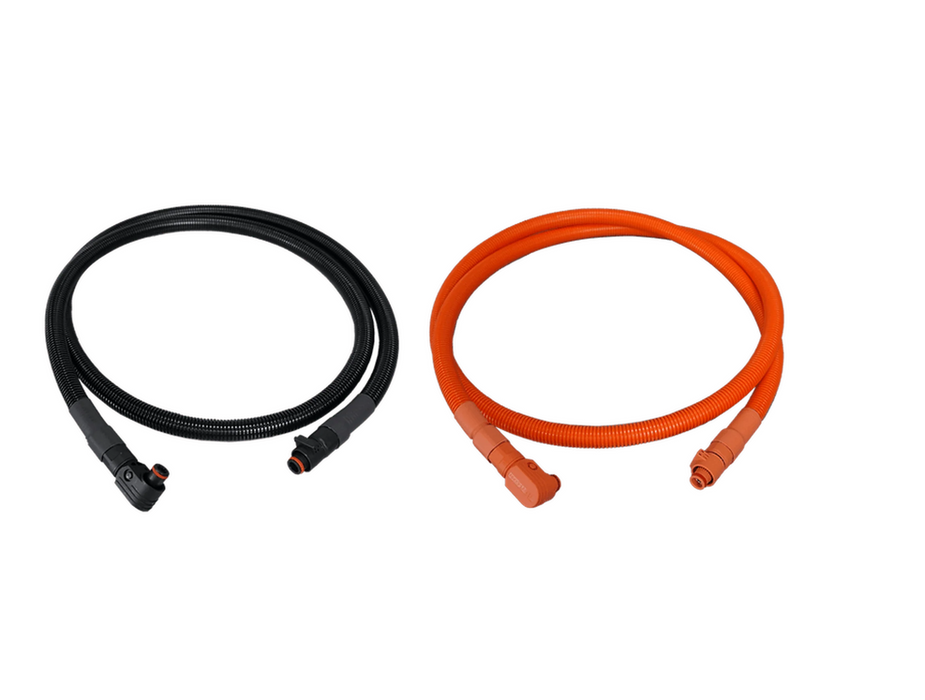 RUiXU 140cm 1/0 AWG Battery Cable for RX9MP Busbar | Orange + Black Pair