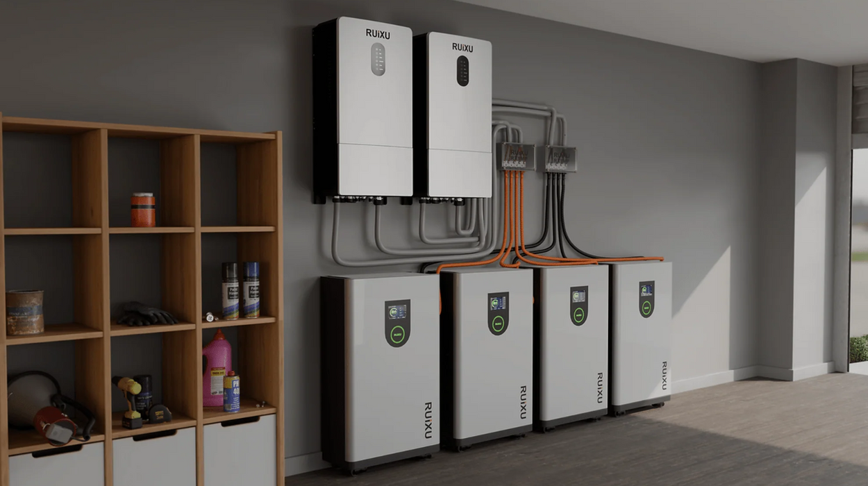 RUiXU 140cm 1/0 AWG Battery Cable for RX9MP Busbar | Orange + Black Pair