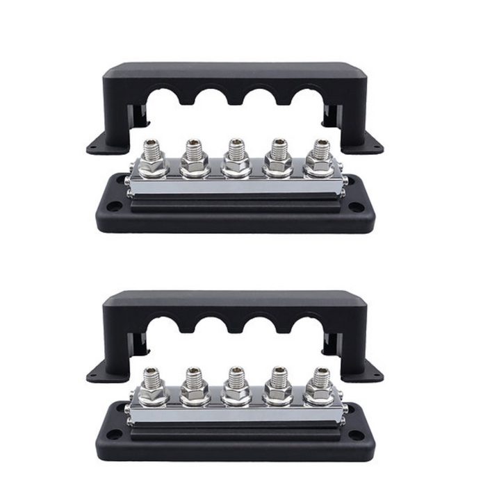 RUiXU Busbar | 5 Terminal Posts (3/8”) & 14mm Nuts | Compatible with OP140 & OP200