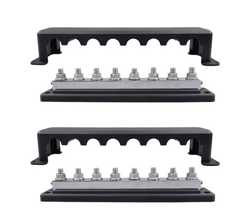 RUiXU Busbar | 8 Terminal Posts (3/8”) & 14mm Nuts | Compatible with OP140 & OP200