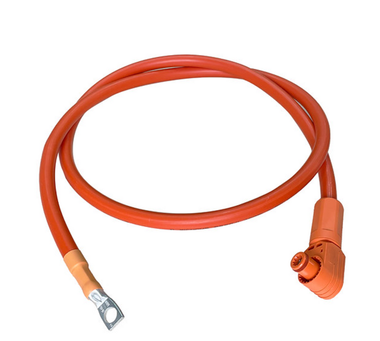 RUiXU 140cm 1/0 AWG Battery Cable for 600A Busbar | Orange + Black Pair