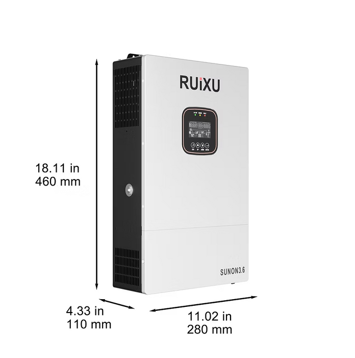 RUiXU SUNON3.6 Solar Off-Grid Inverter | 3.6kW Single-Phase | UL1741